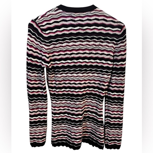 Austin Reed zigzag-woven multicolor scoop neck sweater. Size M - Picture 2 of 8